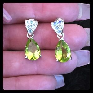 Peridot & aquamarine earrings